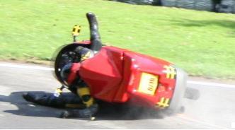 Cadwell Crashing 1 - photo Gerry Hedderwick